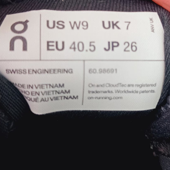 On Running Women's Athletic Shoes in Pink and Black - Picture 9 of 10